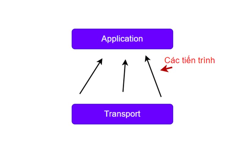 Dữ liệu được gửi đến từ tầng Transport đến tầng Application