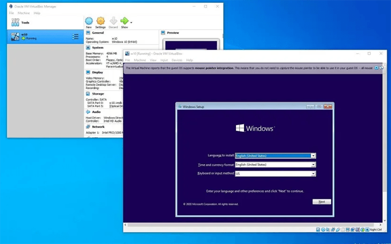 Cài đặt hệ điều hành Windows trên VirtualBox
