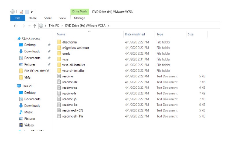 Chọn file “vcsa-ui-installer “ trong máy