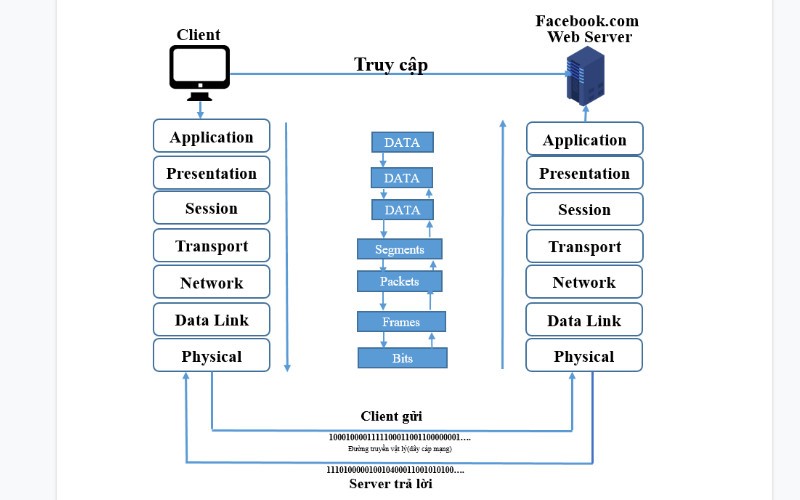 Sơ đồ tổng quan mô hình mạng OSI 