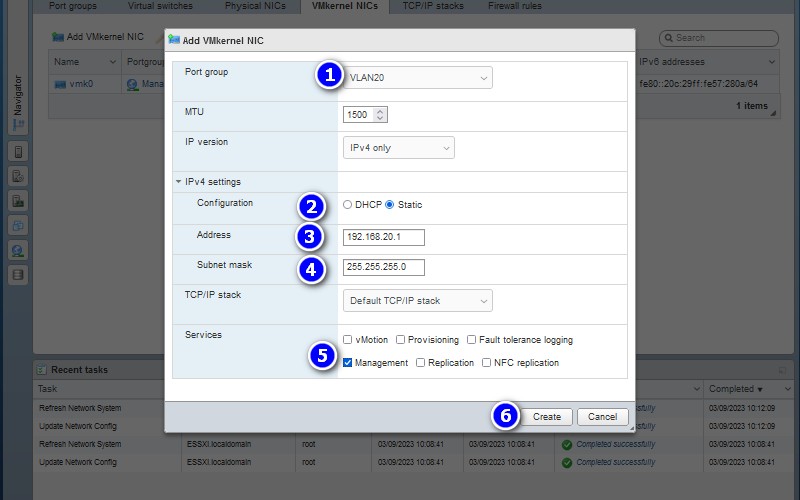 Hướng dẫn cấu hình Networking trong ESXi 6.7