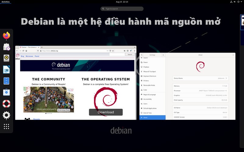 Debian là một hệ điều hành mã nguồn mở