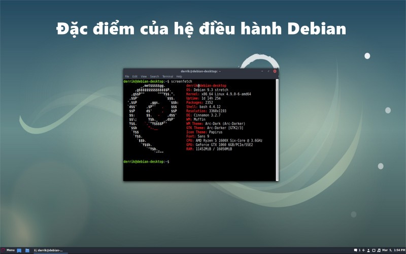 Đặc điểm của hệ điều hành Debian