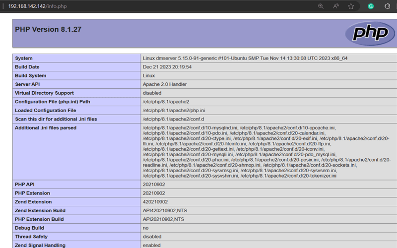 Hình 2.6 - cài đặt LAMP trên Ubuntu