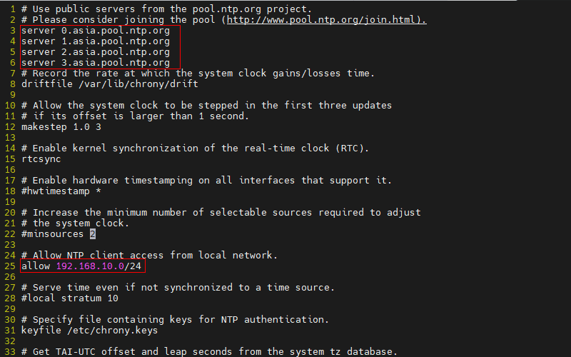 Cấu hình Chrony trên NTP Server hoàn tất 