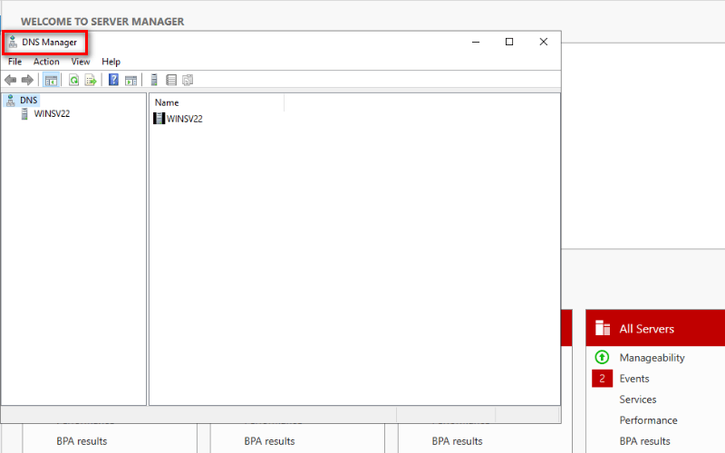 Hình 13. DNS Manager