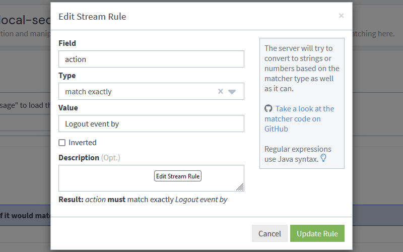 Cuối cùng ta sẽ tạo stream rule 2