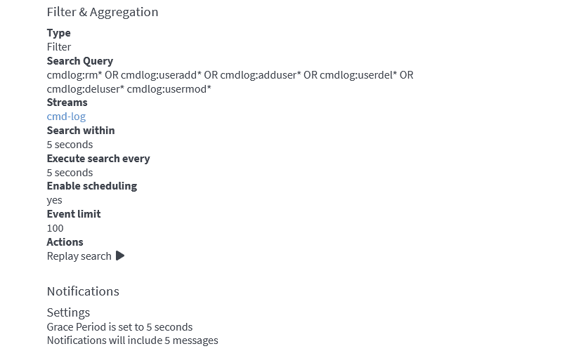 cmd log graylog, tạo điều kiện cảnh báo 4