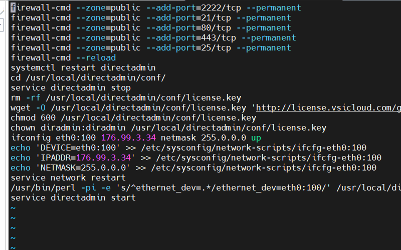 Thay thế `firewall-cmd`  bằng tuonglua trong file 