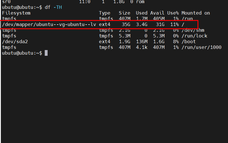 Kiểm tra kết quả LVM trong Linux