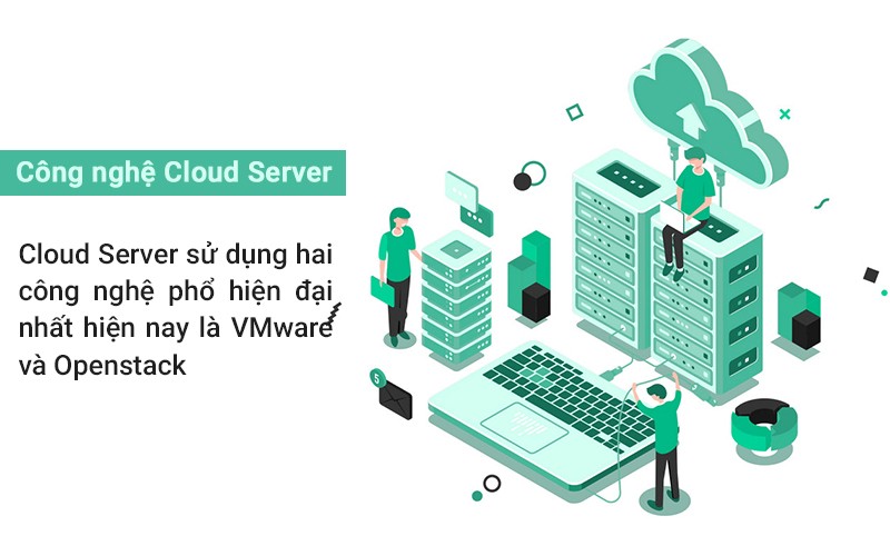 Cloud Server sử dụng hai công nghệ phổ hiện đại nhất hiện nay là VMware và Openstack