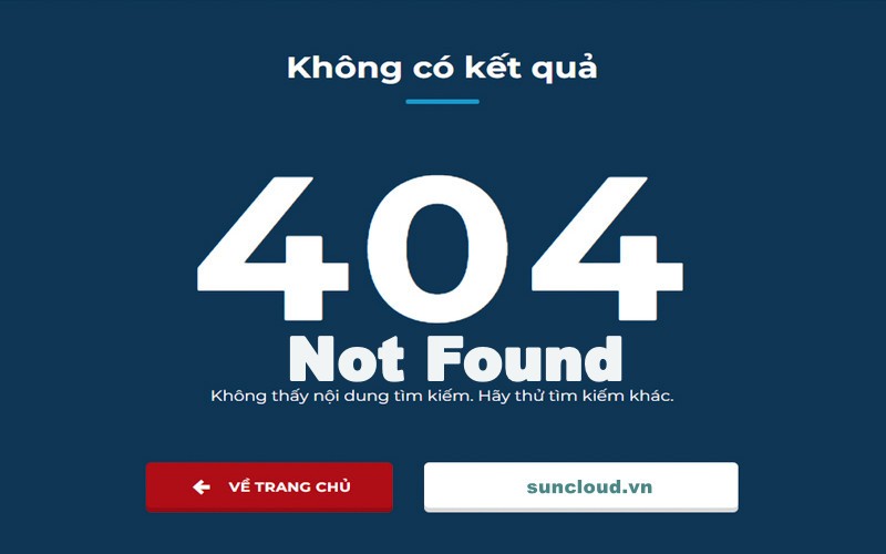 Ảnh hưởng của lỗi 404 tới website