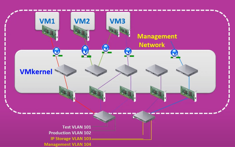 Minh hoạ VMkernel trong vSphere networking