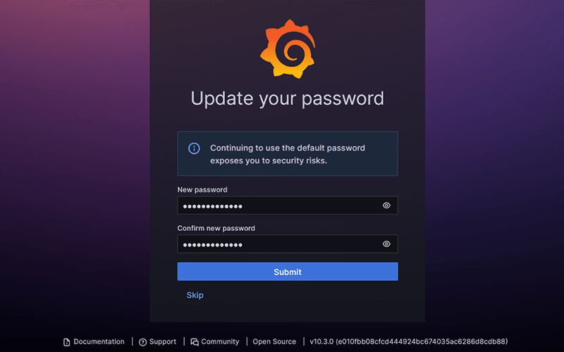 Thay đổi mật khẩu user Grafana khi cấu hình Grafana Checkmk
