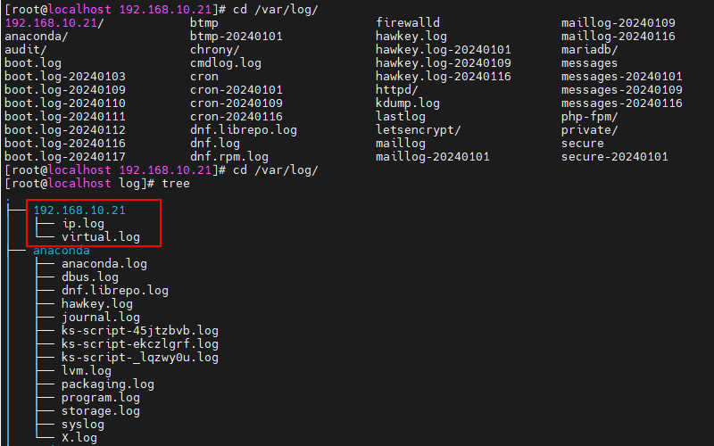 Hình ảnh file log của dịch vụ nginx mà server nhận được từ Client