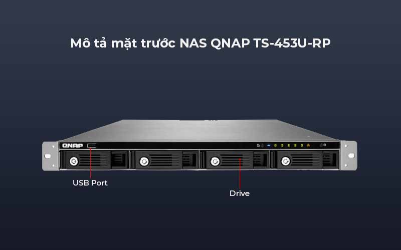 NAS QNAP TS-453U-RP - tinh gọn trong việc kết hợp ổ cứng