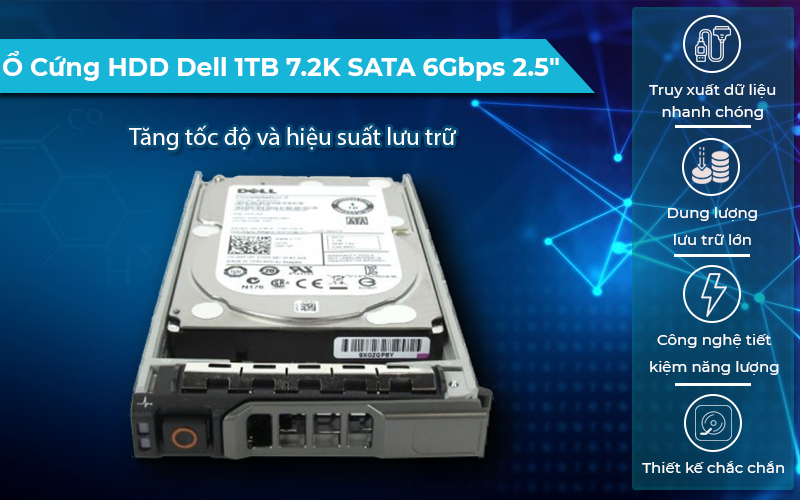 Ổ Cứng HDD Dell 1TB 7.2K SATA 6Gbps 2.5"