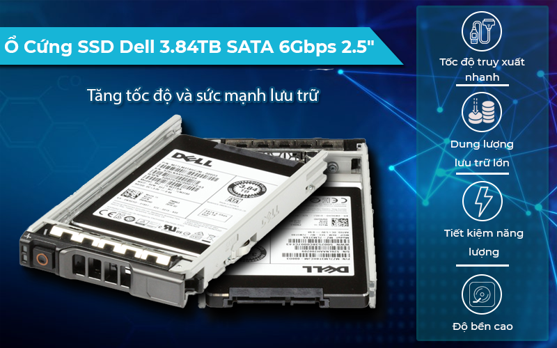 Ổ Cứng SSD Dell 3.84TB SATA 6Gbps 2.5"