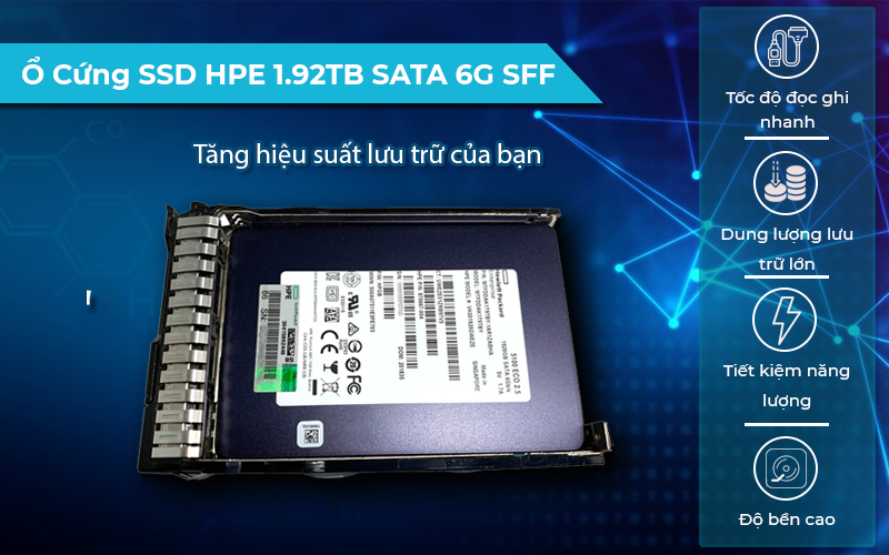 Ổ Cứng SSD HPE 1.92TB SATA 6G SFF độ bền cao