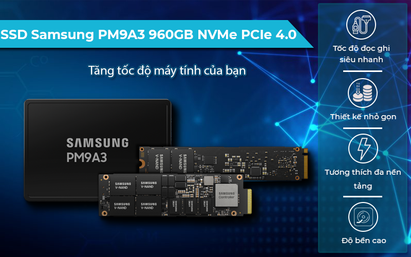  Ổ Cứng SSD Samsung PM9A3 960GB NVMe PCIe 4.0 x 4