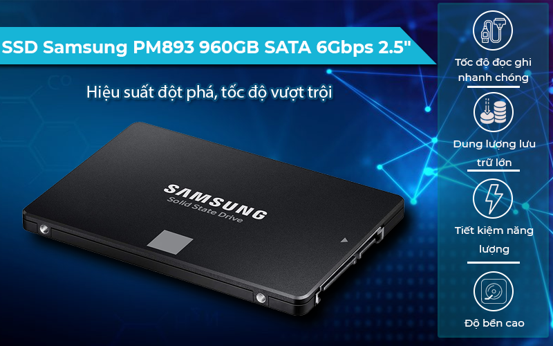 Ổ Cứng SSD Samsung PM893 960GB SATA 6Gbps 2.5"