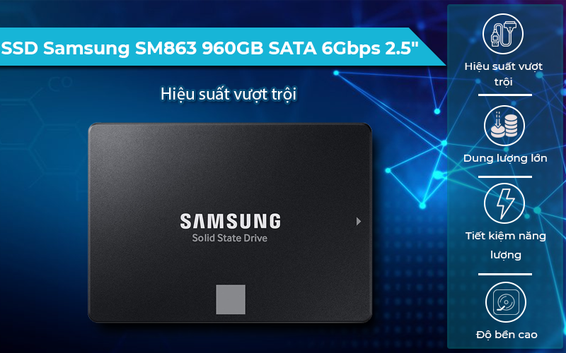 Ổ cứng SSD Samsung SM863 960GB SATA 6Gbps 2.5" độ bền cao