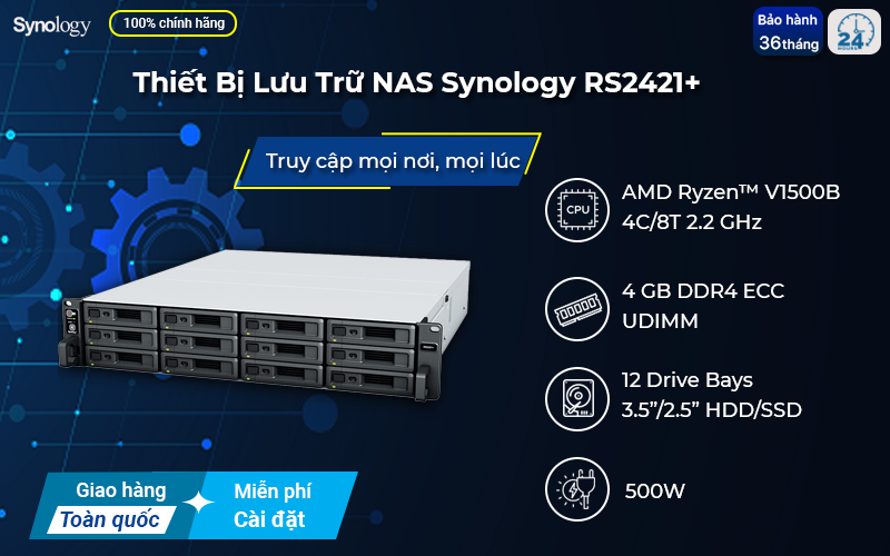 NAS Synology RS2421+ đảm bảo độ an toàn , bảo mật