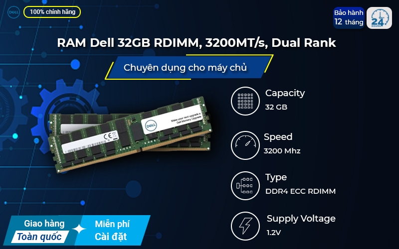 RAM Dell 32GB 3200MT/s - Khả năng tương thích cao