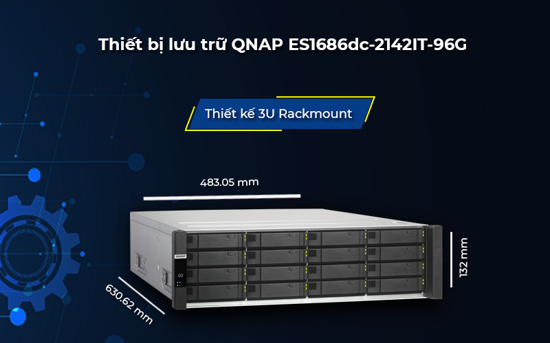 QNAP ES1686dc - 2142IT - 96G - Khả năng sẵn có cao Active-Active với hiệu quả lưu trữ tối ưu