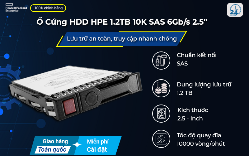 Ổ cứng HDD HPE 1.2TB 10K SAS 6Gb/s 2.5" 