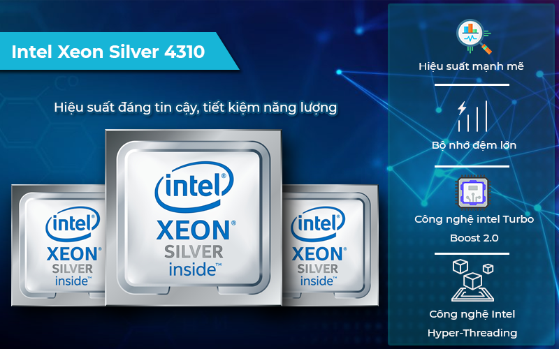 CPU Intel Xeon Silver 4310 hiệu suất đáng tin cậy
