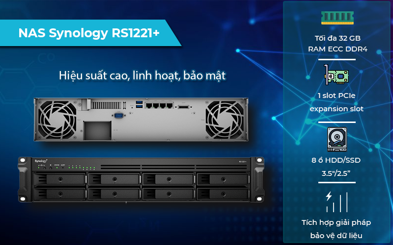 Thiết Bị Lưu Trữ NAS Synology RS1221+​