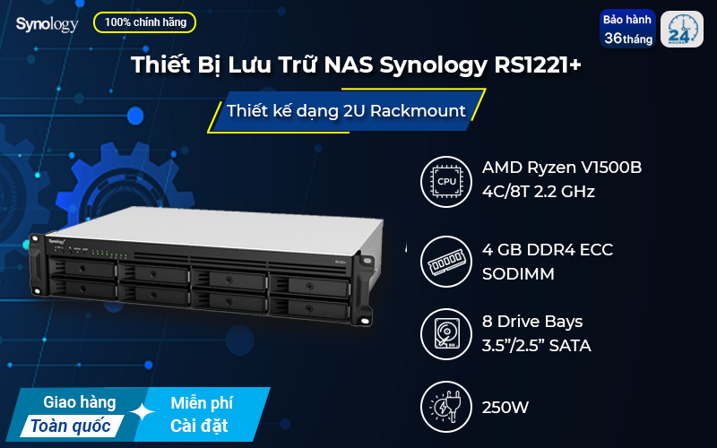 Thiết Bị Lưu Trữ NAS Synology RS1221+​ đảm bảo tính an toàn dữ liệu