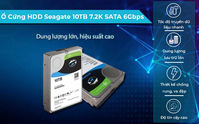 Ổ Cứng HDD Seagate 10TB 7.2K SATA 6Gbps 3.5"