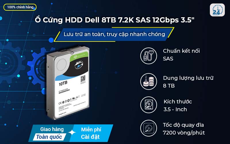 Ổ cứng HDD Seagate 10TB 7.2K SATA 6Gbps 3.5" độ bền cao