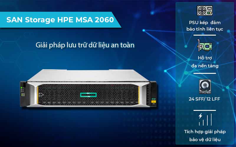 Thiết bị lưu trữ SAN Storage HPE MSA 2060 thiết kế nhỏ gọn