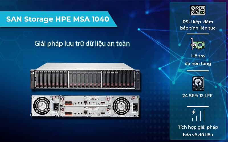 Thiết bị lưu trữ SAN Storage HPE MSA 1040 thiết kế nhỏ gọn