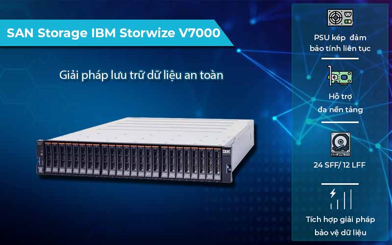 Thiết bị lưu trữ SAN Storage IBM Storwize V7000 thiết kế nhỏ gọn