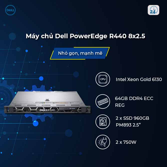 Máy chủ Dell PowerEdge R440 2 socket