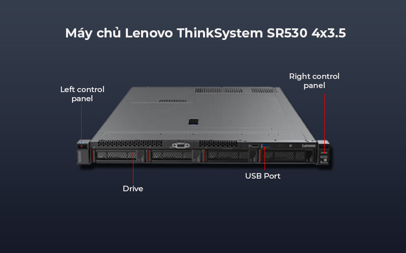 Máy chủ Lenovo ThinkSystem SR530 4x3.5 hiệu năng mạnh mẽ
