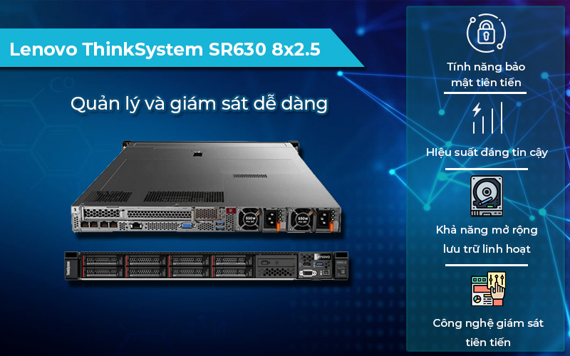 Máy chủ Lenovo ThinkSystem SR630 8x2.5 phù hợp với doanh nghiệp SMEs