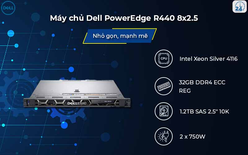 Máy chủ Dell EMC PowerEdge R440 mang lại hiệu suất vượt trội