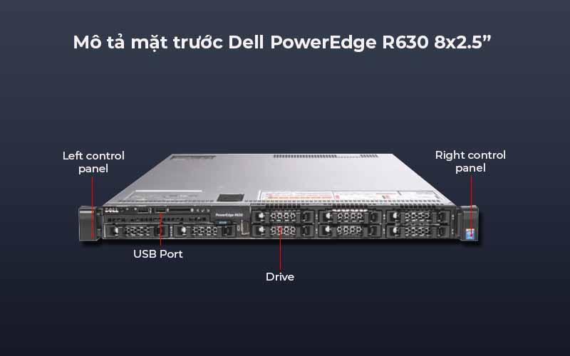 Thiết bị Máy chủ Dell PowerEdge R630 8x2.5” 