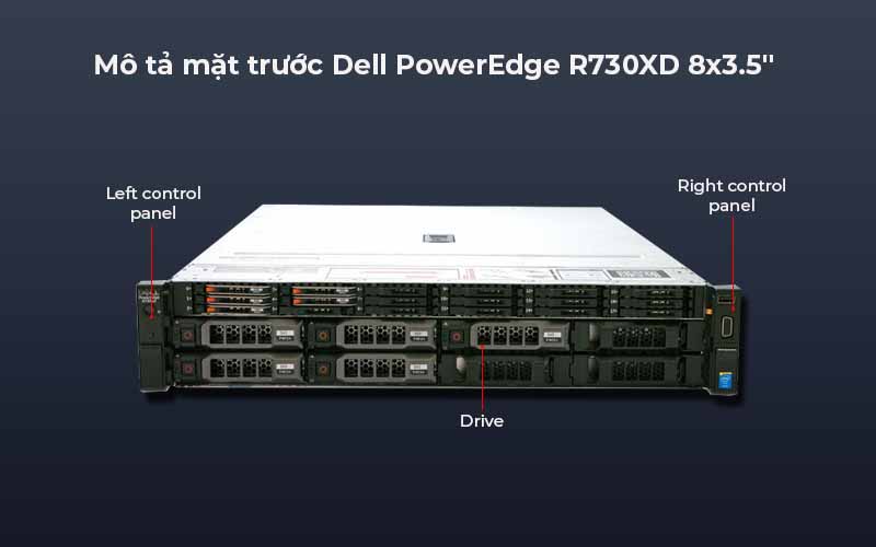 Thiết bị Máy chủ Dell PowerEdge R730XD 8x3.5" 