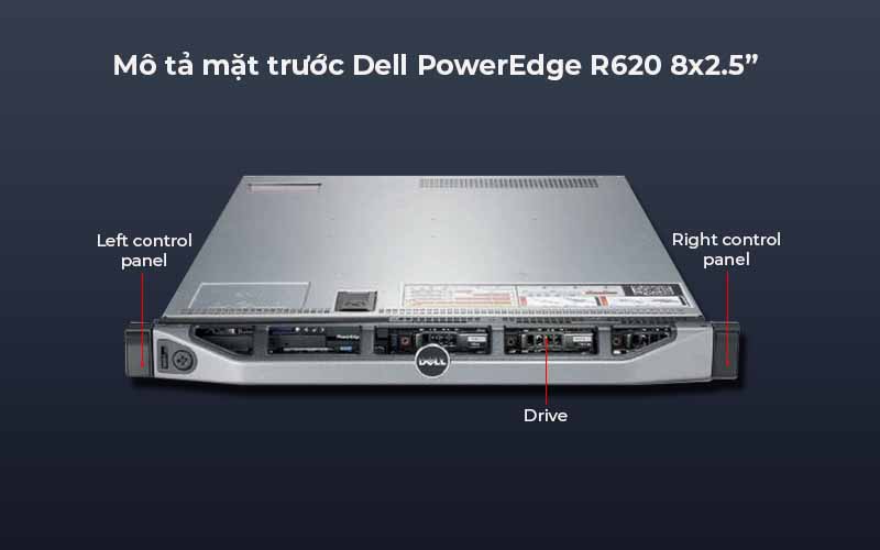 Thiết bị Máy chủ Dell PowerEdge R620 8x2.5” 