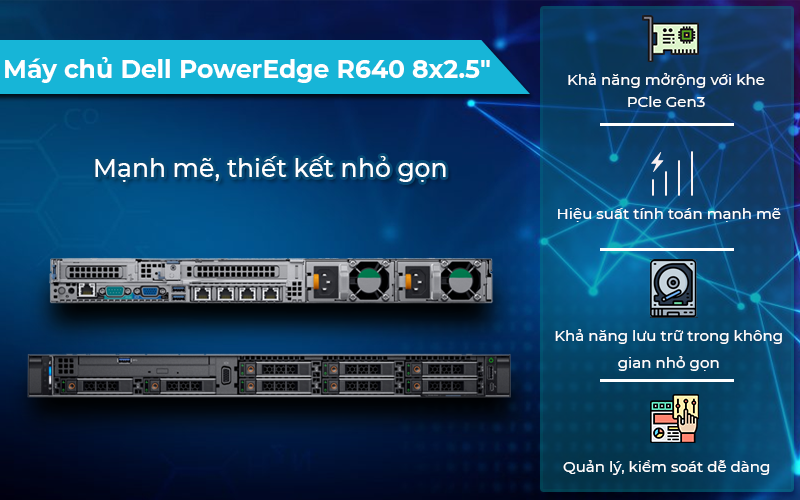 Máy chủ Dell PowerEdge R640 giải pháp quản lý và bảo mật hiệu quả