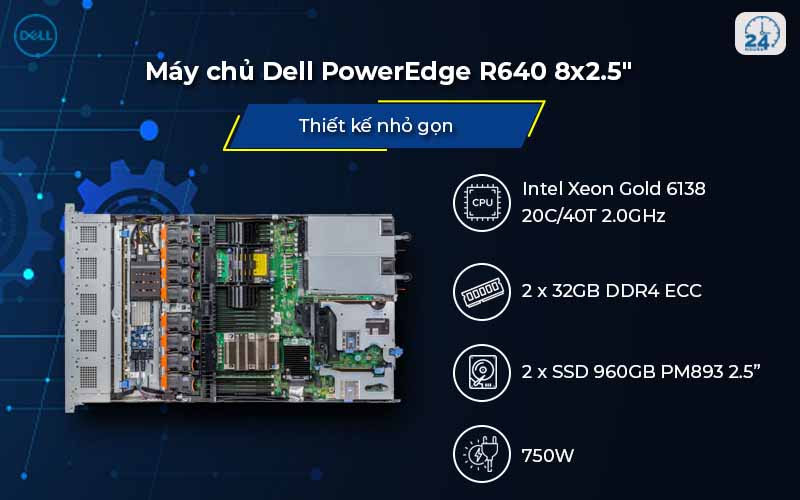 Máy chủ Dell PowerEdge R640 giải pháp quản lý và bảo mật hiệu quả