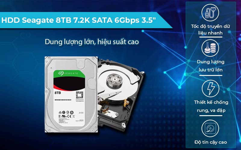 Ổ cứng HDD Seagate 8TB 7.2K SATA 6Gbps 3.5"